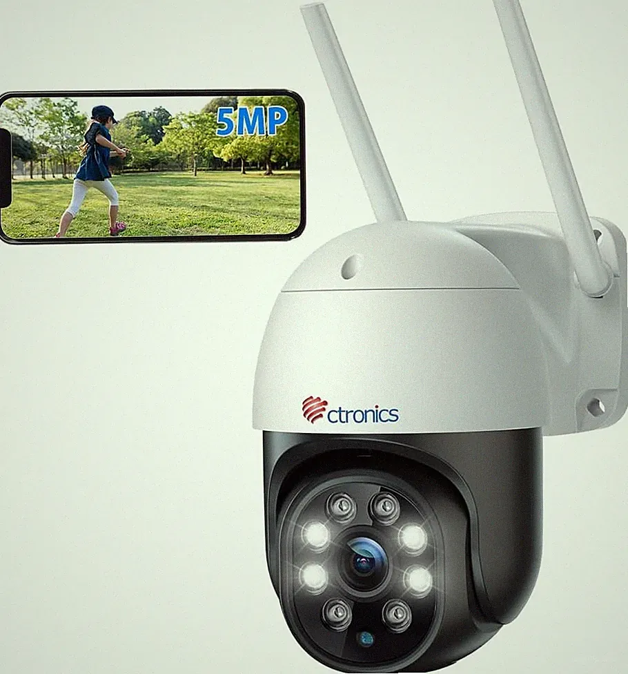 Ctronics 5MP Überwachungskamera Aussen WLAN PTZ IP Kamera Outdoor Personenerk