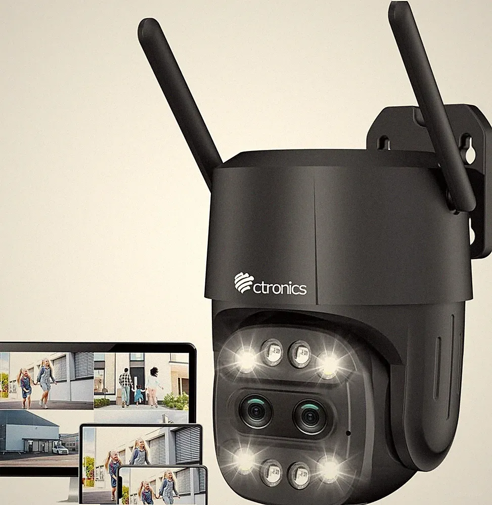 Ctronics 6X Hybrid-Zoom Überwachungskamera Aussen mit Dual-Objektiv