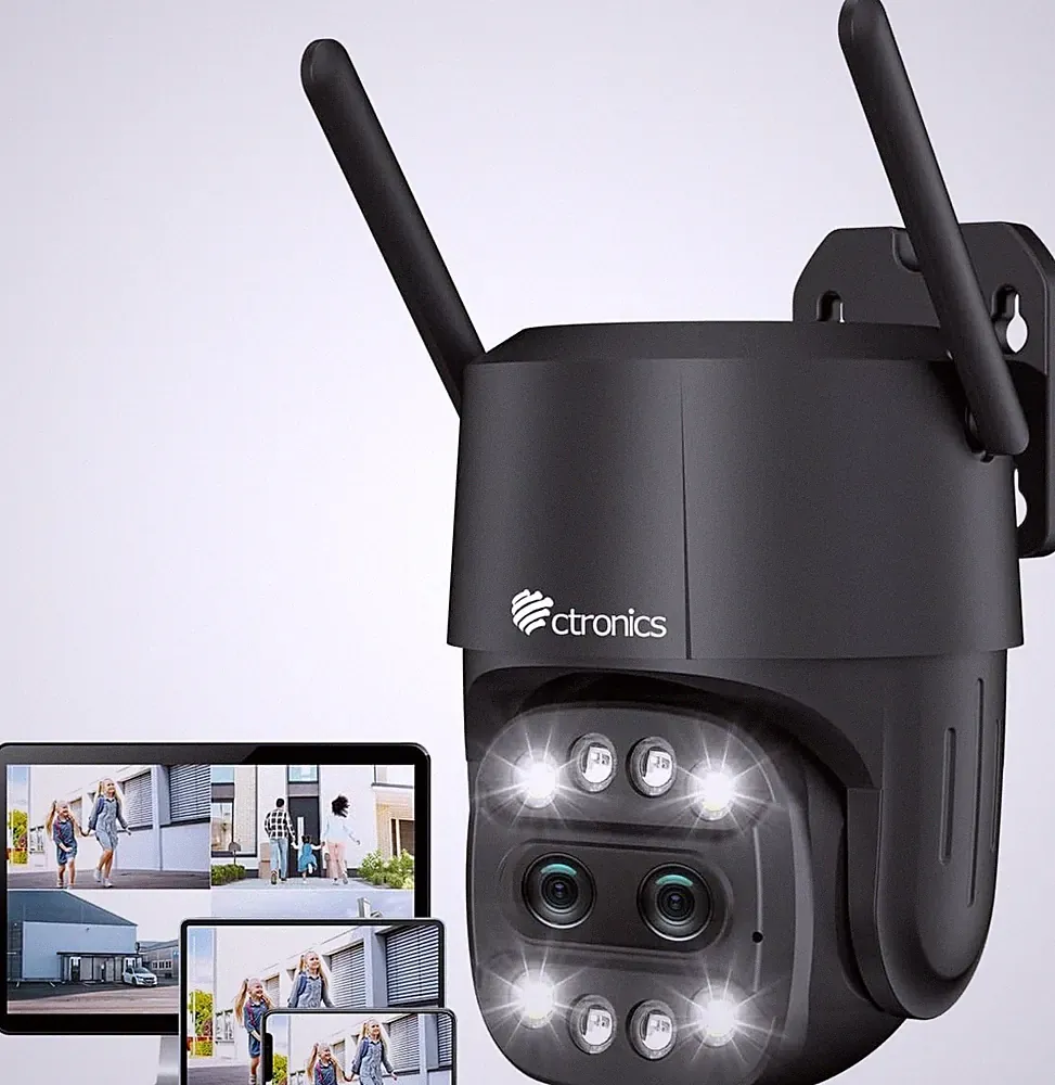 Ctronics 760C Überwachungskamera Außen mit 6X Hybrid-Zoom, 2-Wege Audio