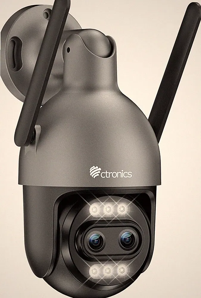 Ctronics 930C-4KD 4K Überwachungskamera Außen mit 10X Hybrid Zoom, Grau