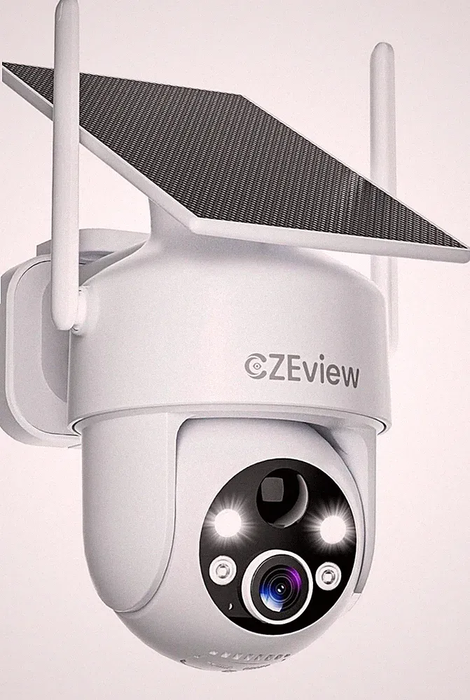 CZEview 2K HD Akku Solar Überwachungskamera Aussen PTZ 360° WLAN