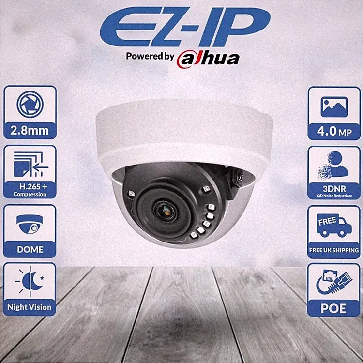 Dahua 4MP HD PoE Überwachungskamera IP Dome Außen CCTV IR Nachtsicht ONVIF DWDR