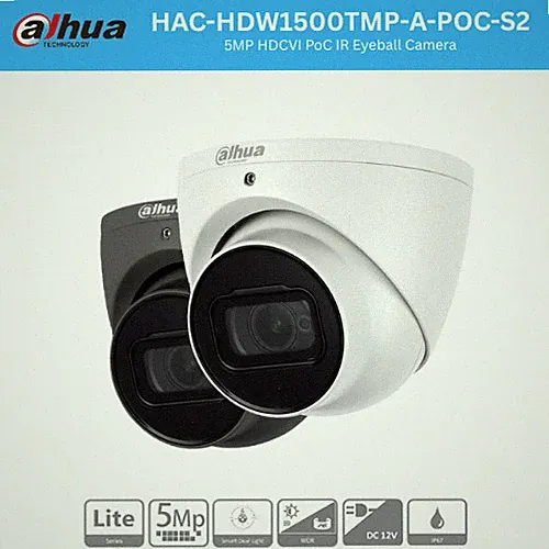 Dahua HAC-HDW1500TMP-A-POC-S2 5MP Starlight HDCVI PoC Dome Überwachungskamera