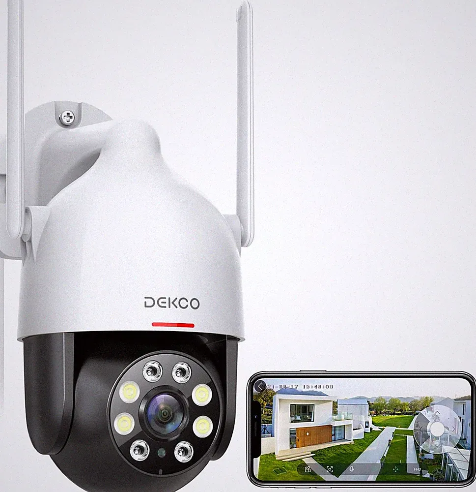 DEKCO 2K Überwachungskamera Aussen 360 PTZ 247