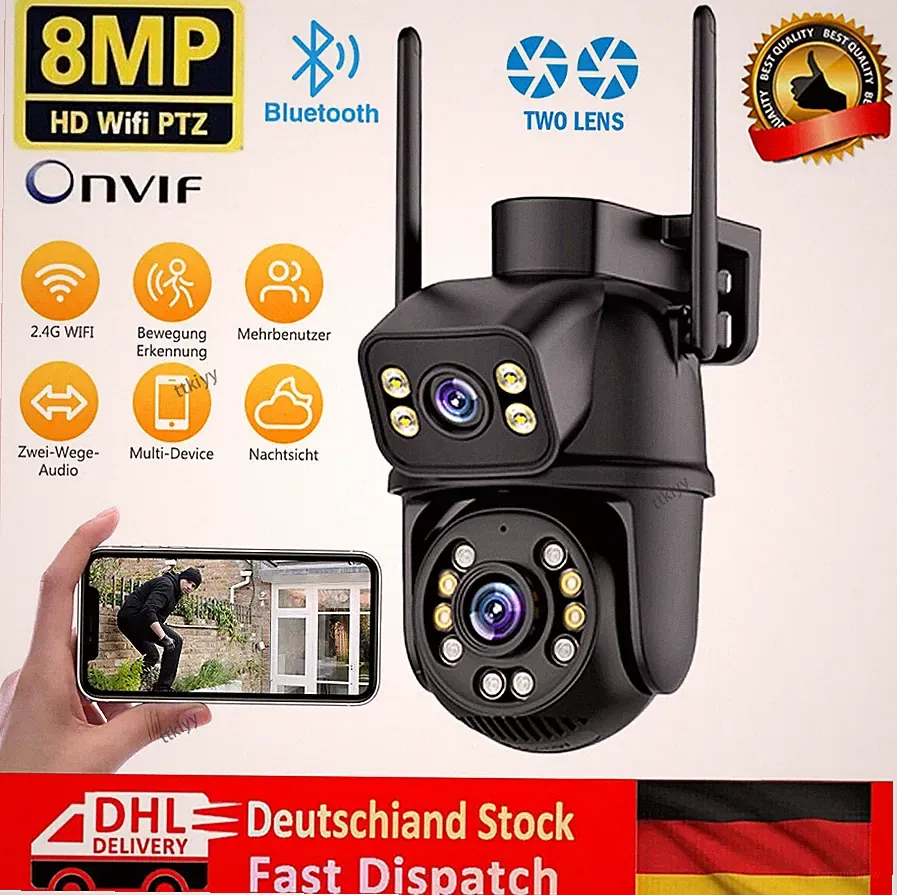DUAL LENS 8MP WLAN IP Kamera
