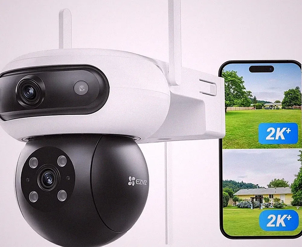 Dual Lens WiFi Outdoor Überwachungskamera 360° Überwachung C90 8MP (4MP 4MP)