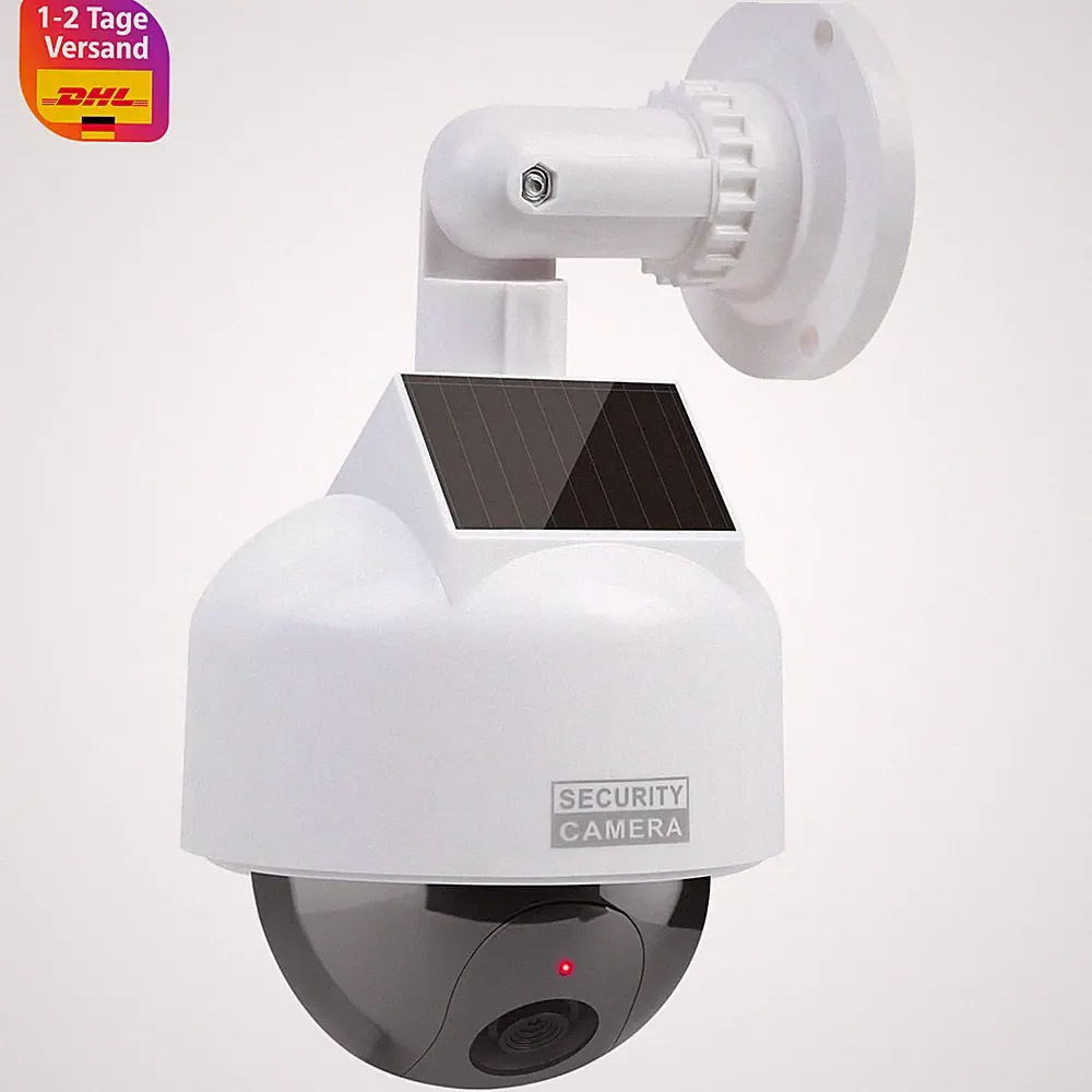 Dummy Kamera Solar Attrappe Speed Dome Videoüberwachung für Innen Außenbereich