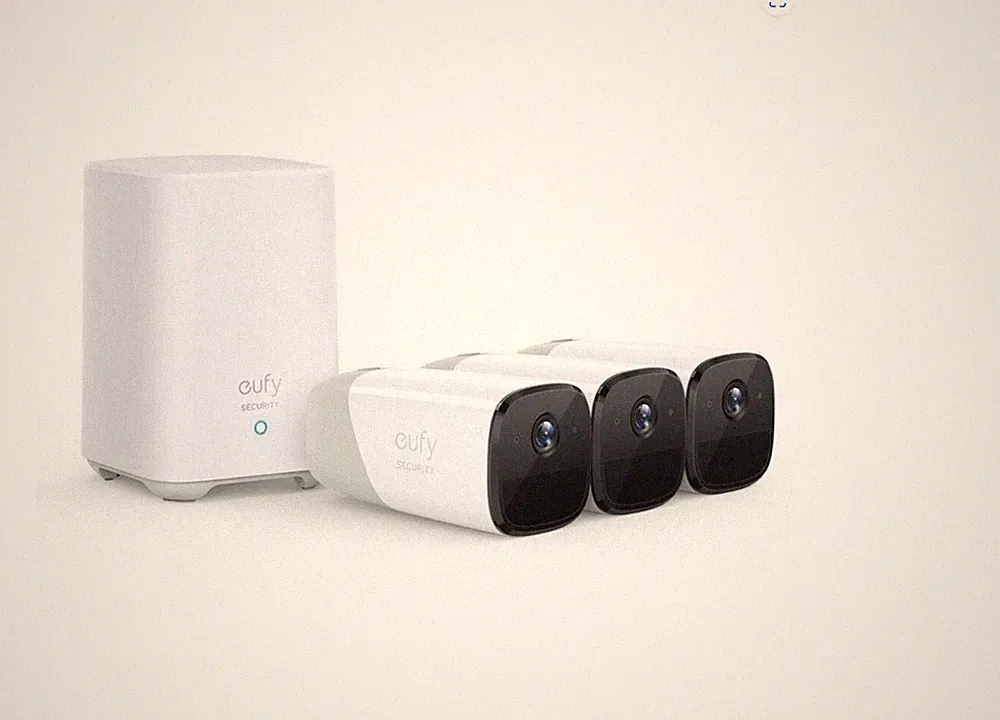 eufy eufyCam 2 Pro kabelloses intelligentes Sicherheitssystem drei 2K Kameras weiß