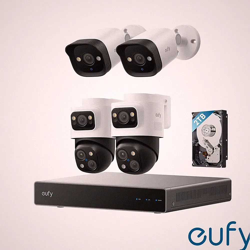 Eufy S4 NVR 4K CCTV System PTZ E4 Bullet Kameras PoE Security Kit AI UK System