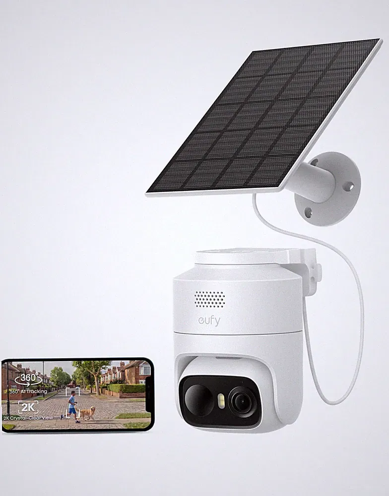 eufy Security eufyCam C37 2K Solar Überwachungskamera Außen kabellos 360° Schwenk &