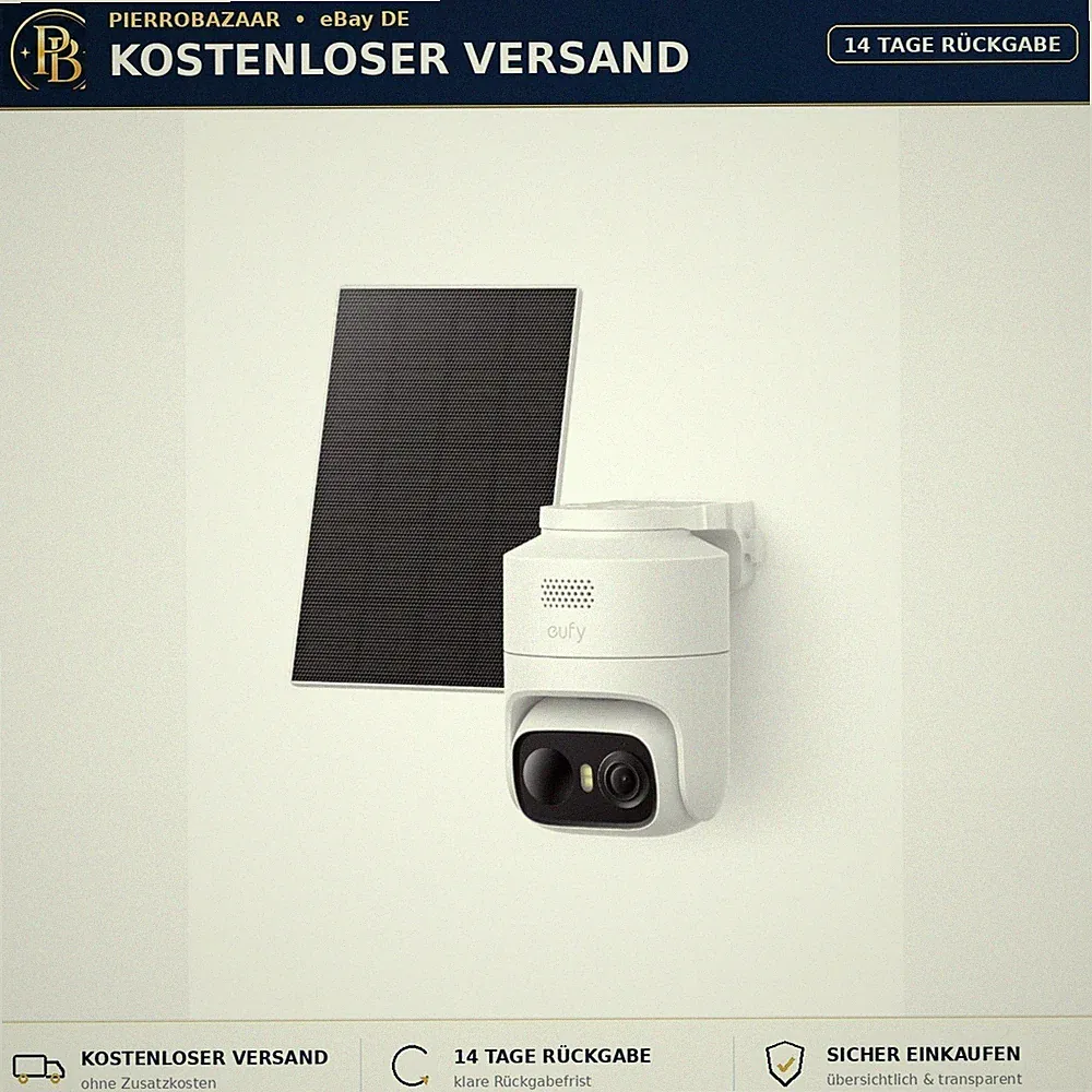 eufy Security eufyCam C37 Überwachungskamera Außen 2K Farbnachtsicht Solar