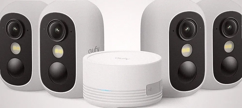 eufyCam C35 (4er-Pack) Überwachungskamera Außen IP67 ohne Abo Magnetische