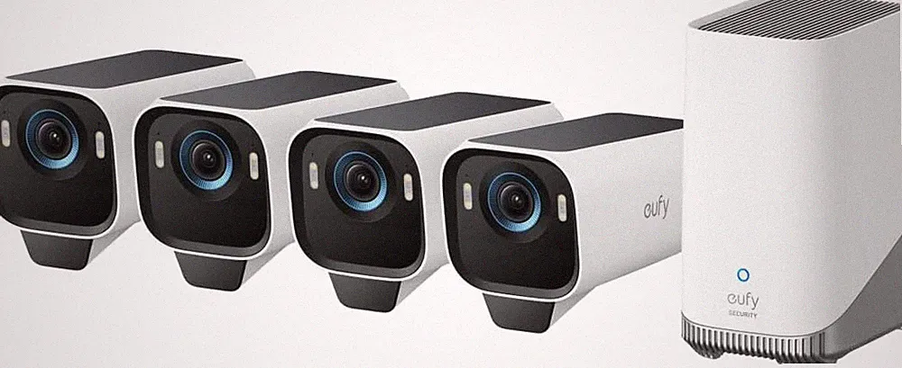 eufyCam S3 Pro 4-Kamera-Set 4K Kabellose Solar-Überwachungskamera Außenbereich