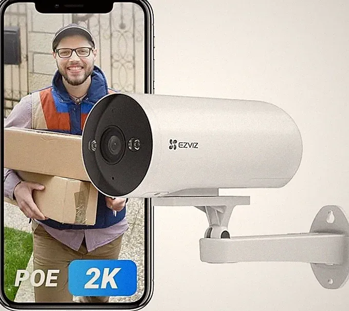 EZVIZ 2K Intelligente Überwachungskamera Aussen mit Personen Fahrzeugerkennung