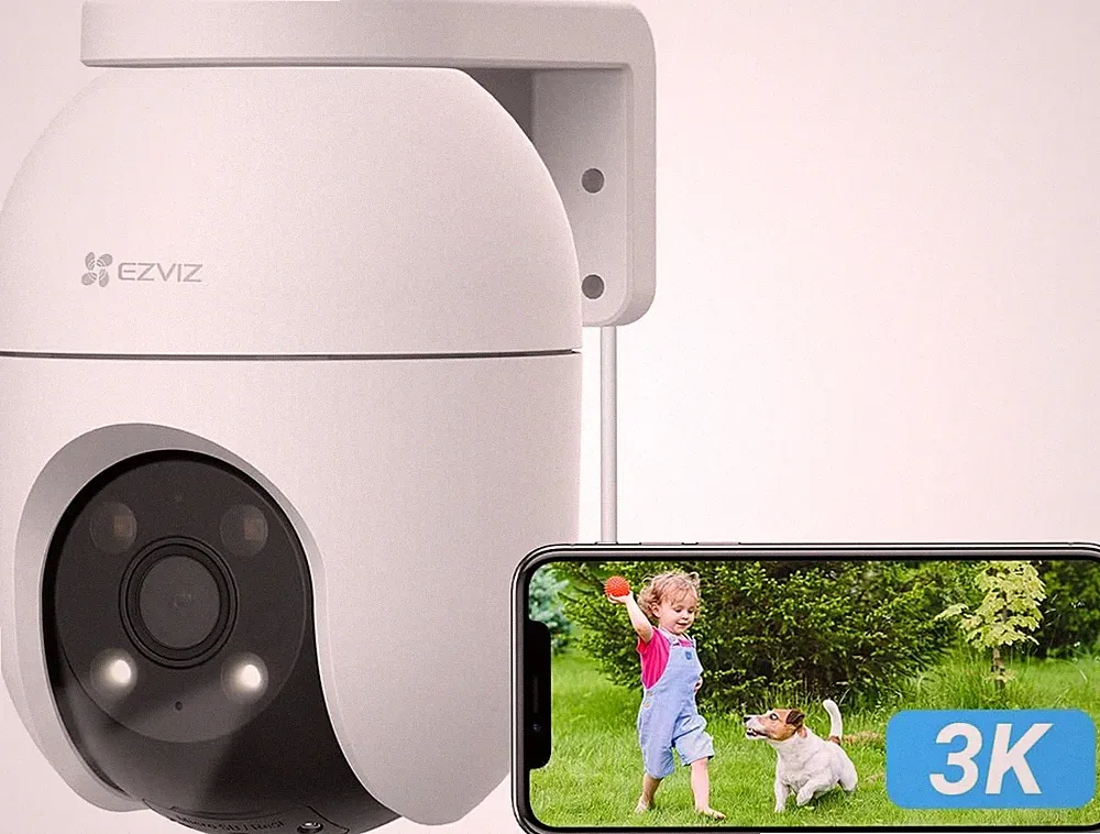 EZVIZ 3K Überwachungskamera Außen kabelgebunden ohne monatliche Gebühr CCTV-System C8c 5MP