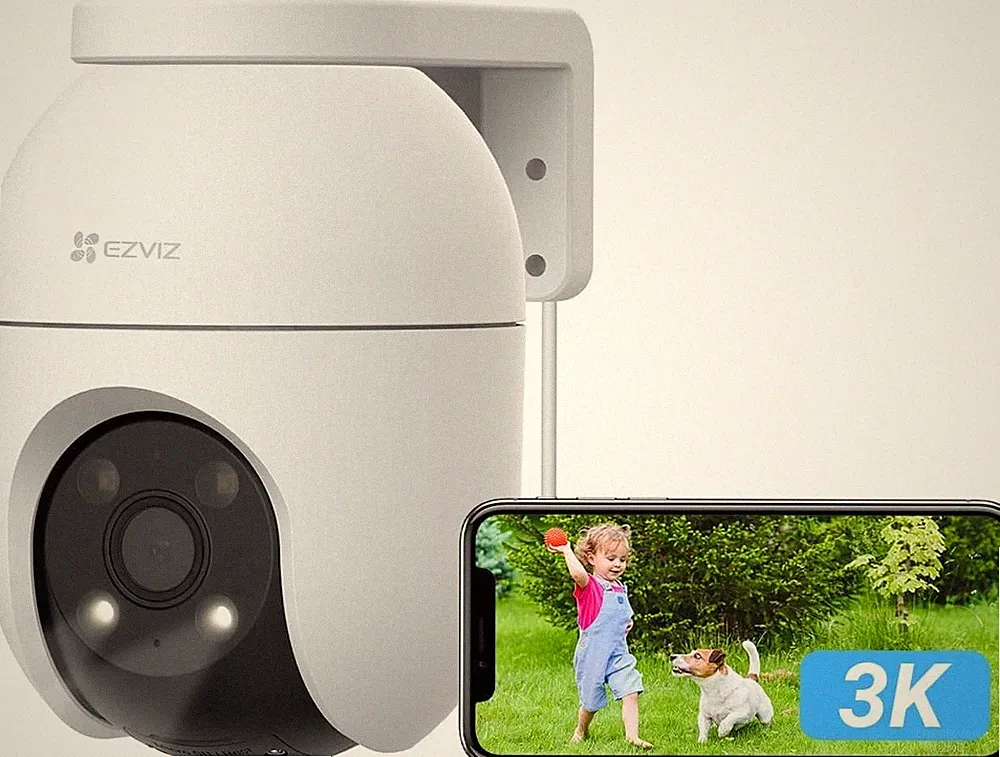 EZVIZ 3K WLAN Überwachungskamera Outdoor kabelgebunden, keine monatliche Gebühr, 512GB SD 3k (5mp)