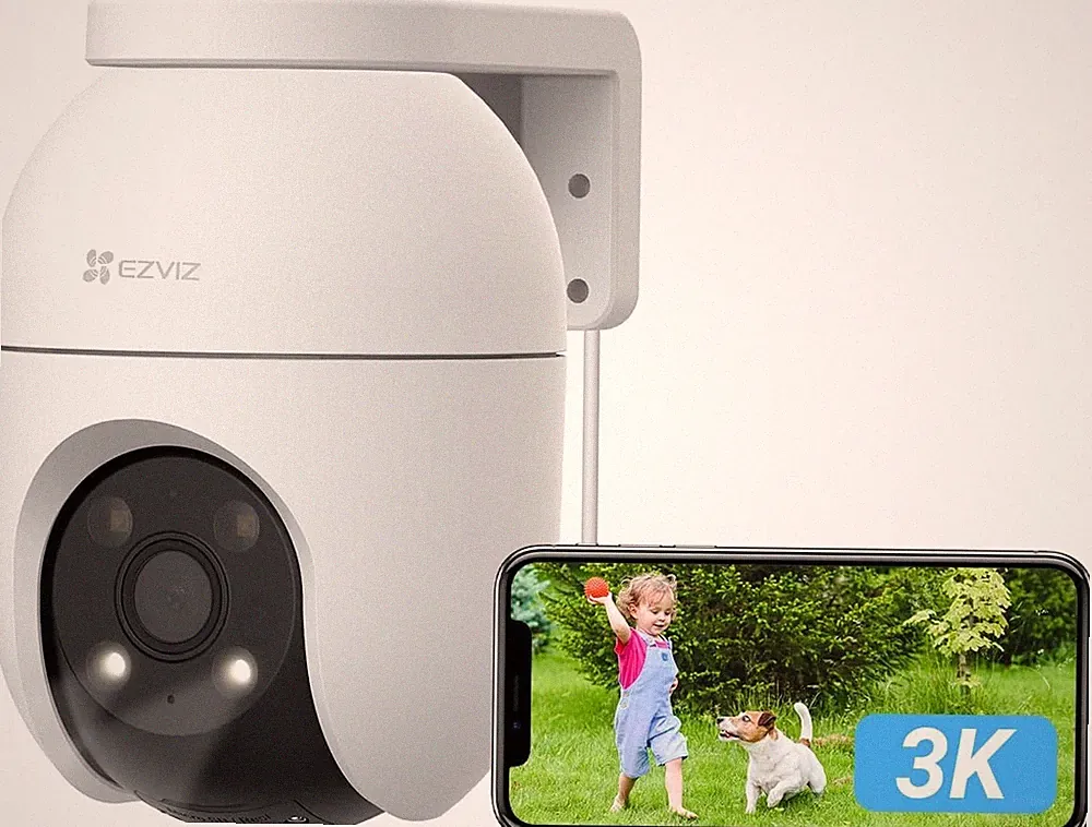 EZVIZ 3K WLAN Überwachungskamera Outdoor kabelgebunden keine monatliche Gebühr 512GB SD-Unterstützung