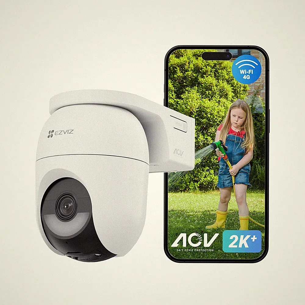 EZVIZ 4G LTE Überwachungskamera Aussen Solar PTZ 360° 4MP Nachtsicht Audio