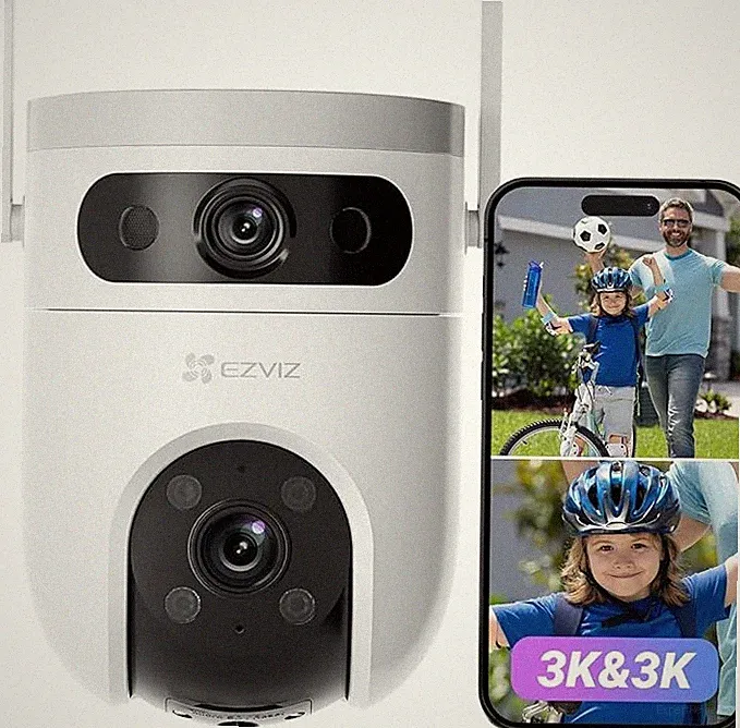 EZVIZ 5MP+5MP Überwachungskamera Aussen WLAN mit Dual-Lens, 360° Pan & Tilt