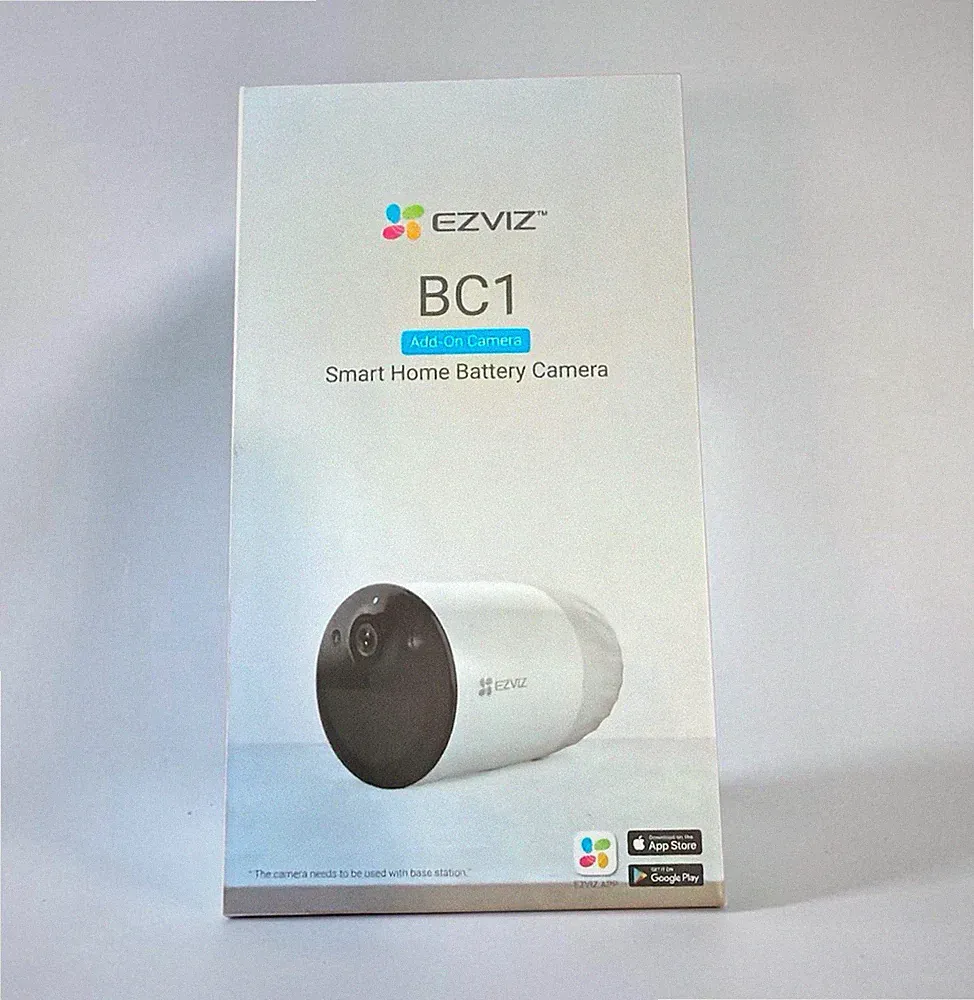 EZVIZ BC1 Akku-Überwachungskamera WLAN IP 1080p Innen/Außen Google, weiß/schwarz