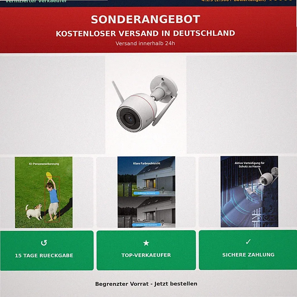 EZVIZ C3TN 2K WLAN Außenkamera
