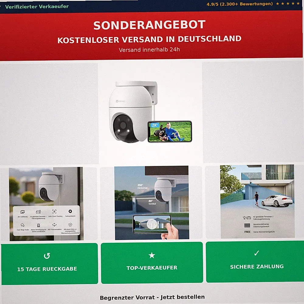EZVIZ C8c 2K+ PTZ Überwachungskamera