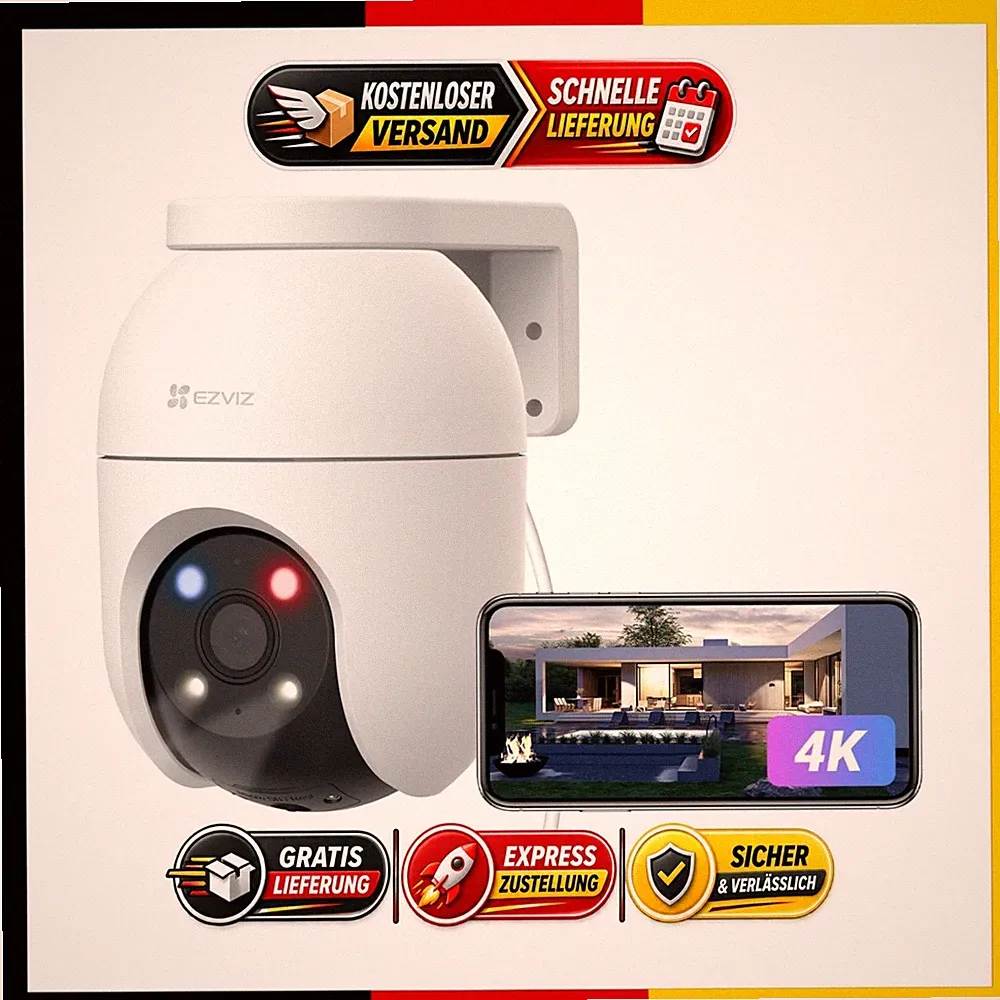 EZVIZ C8c 4K 8MP WLAN Überwachungskamera Außen PTZ Nachtsicht 2-Wege-Audio IP65