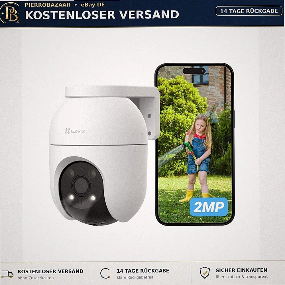 EZVIZ C8c WLAN Überwachungskamera Außen 2MP Pan Tilt 360° Nachtsicht