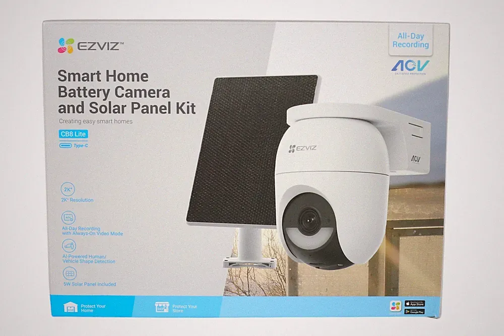 EZVIZ Smart Home Battery Camera CB8 Lite – Außenkamera mit Solarpanel