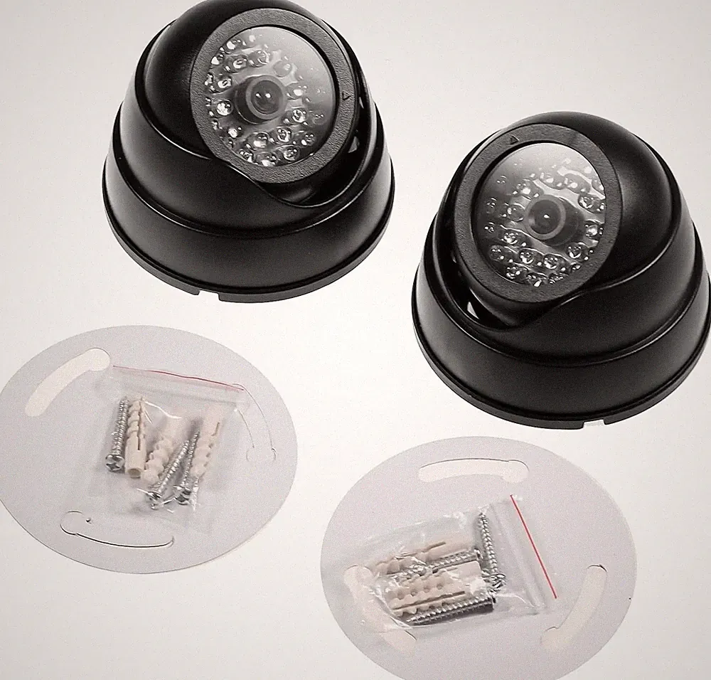 Fake Sicherheit Camera Dummy Überwachungskamera Attrappe Dome Kamera 2 Stück