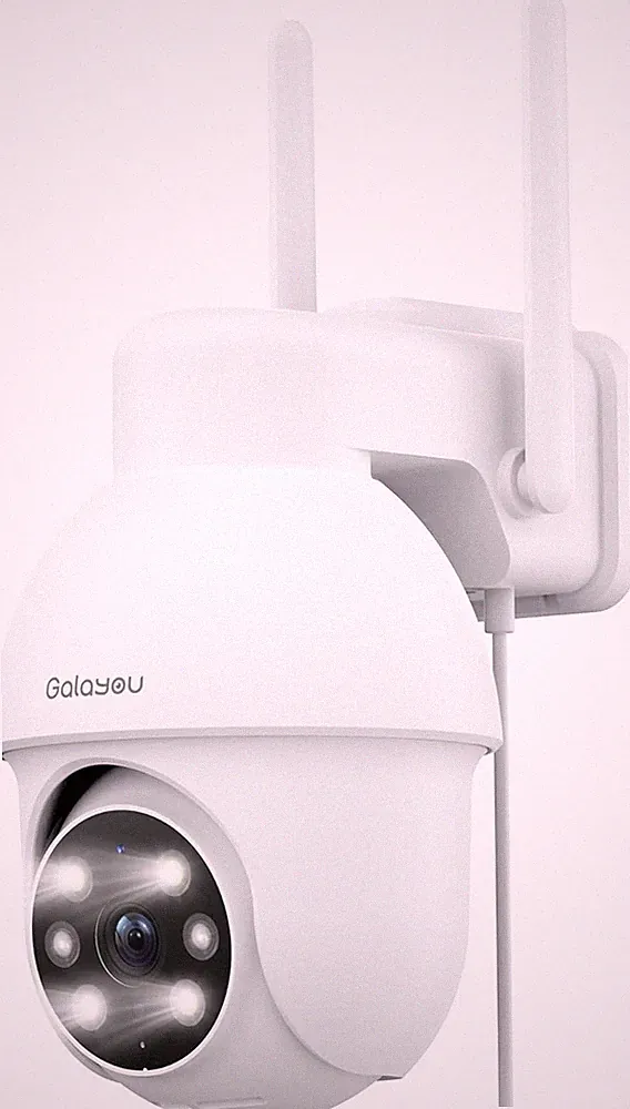 GALAYOU 2K Überwachungskamera Outdoor, 360° Überwachungskamera, Home Security WiFi Kamera