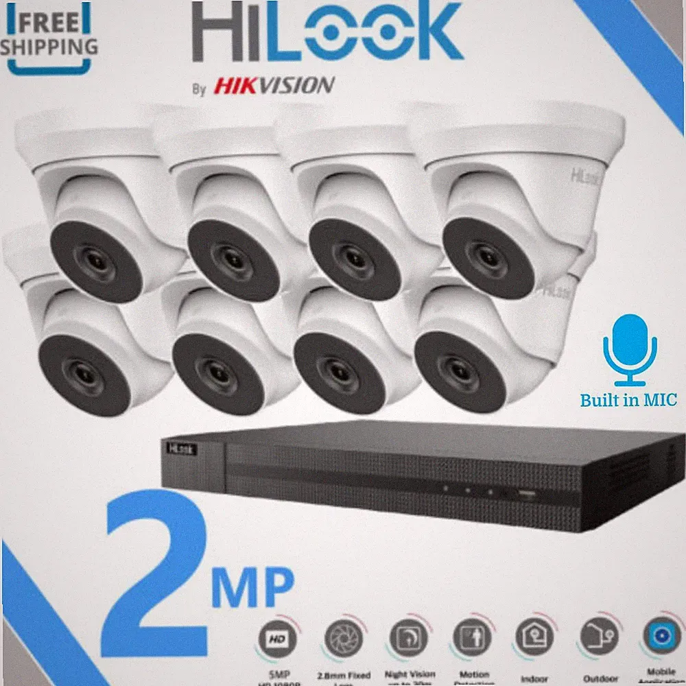 HIKVISION FULL HD DVR 40m NACHTSICHT AUDIO MIKROFON KAMERA ÜBERWACHUNG CCTV SYSTEM KIT