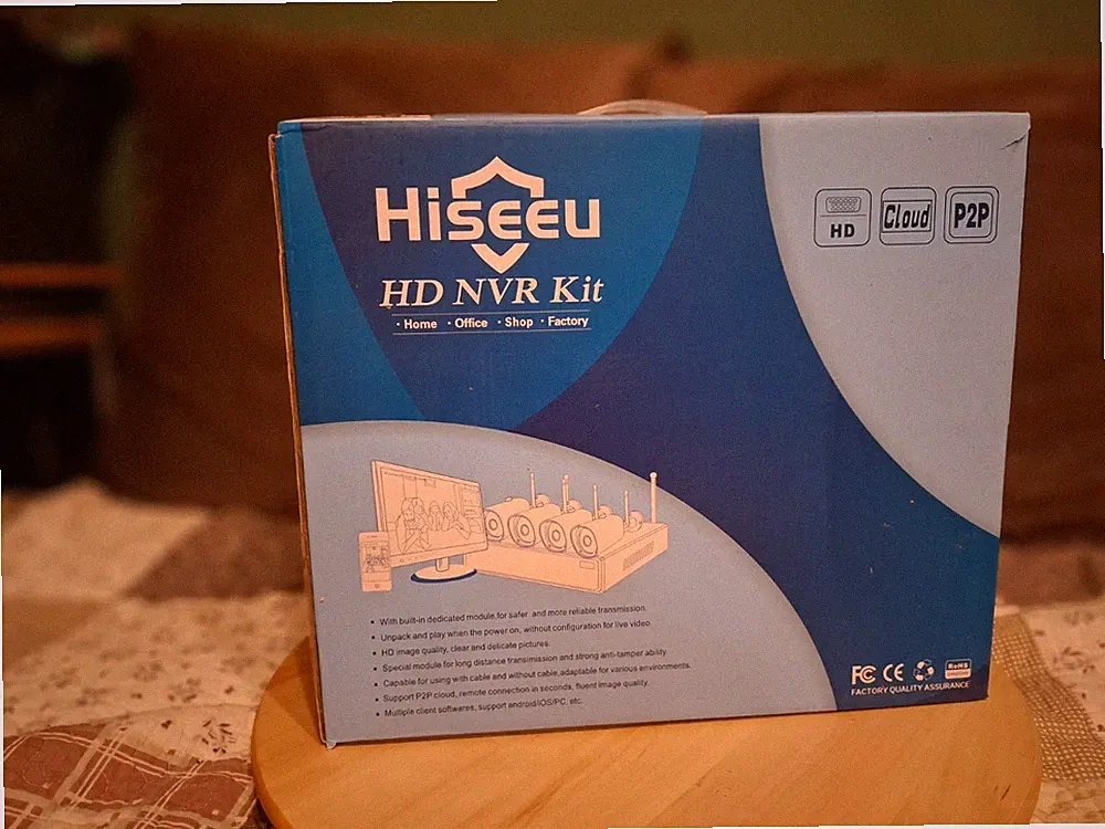 Hiseeu Funk Überwachungskamera Set Aussen 8CH Wireless NVR,4x3MP