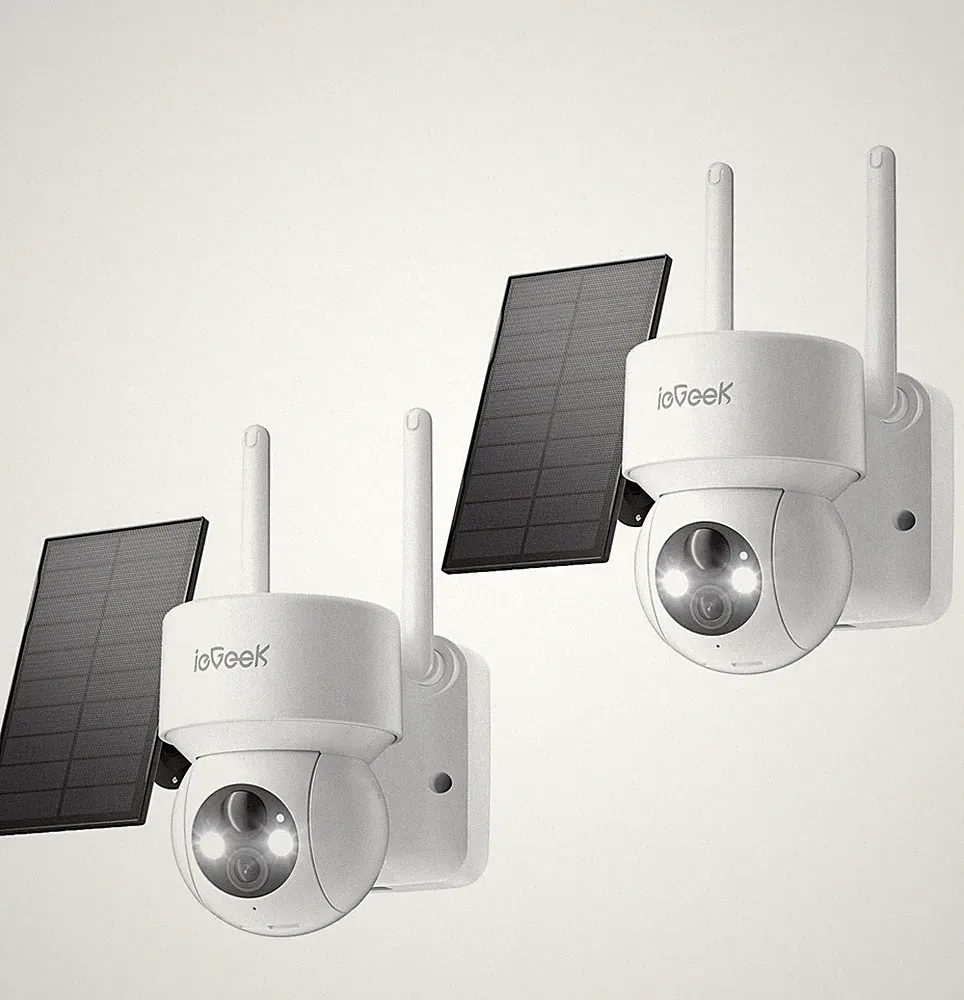 ieGeek 2K 360° PTZ Überwachungskamera Aussen Akku Solar WLAN PIR Bewegungsmelder
