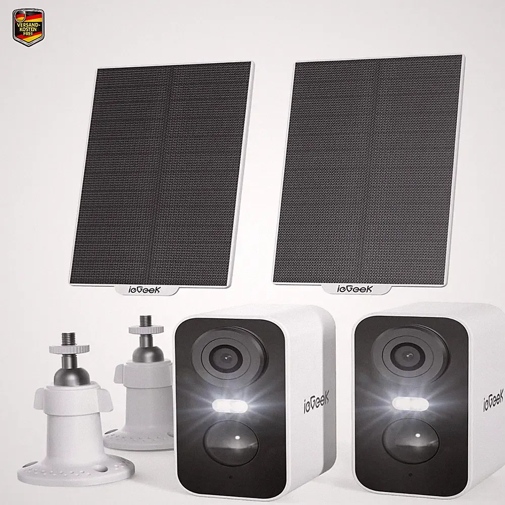 ieGeek 2K Überwachungskamera Aussen Akku Kabellos Solar 5200mAh