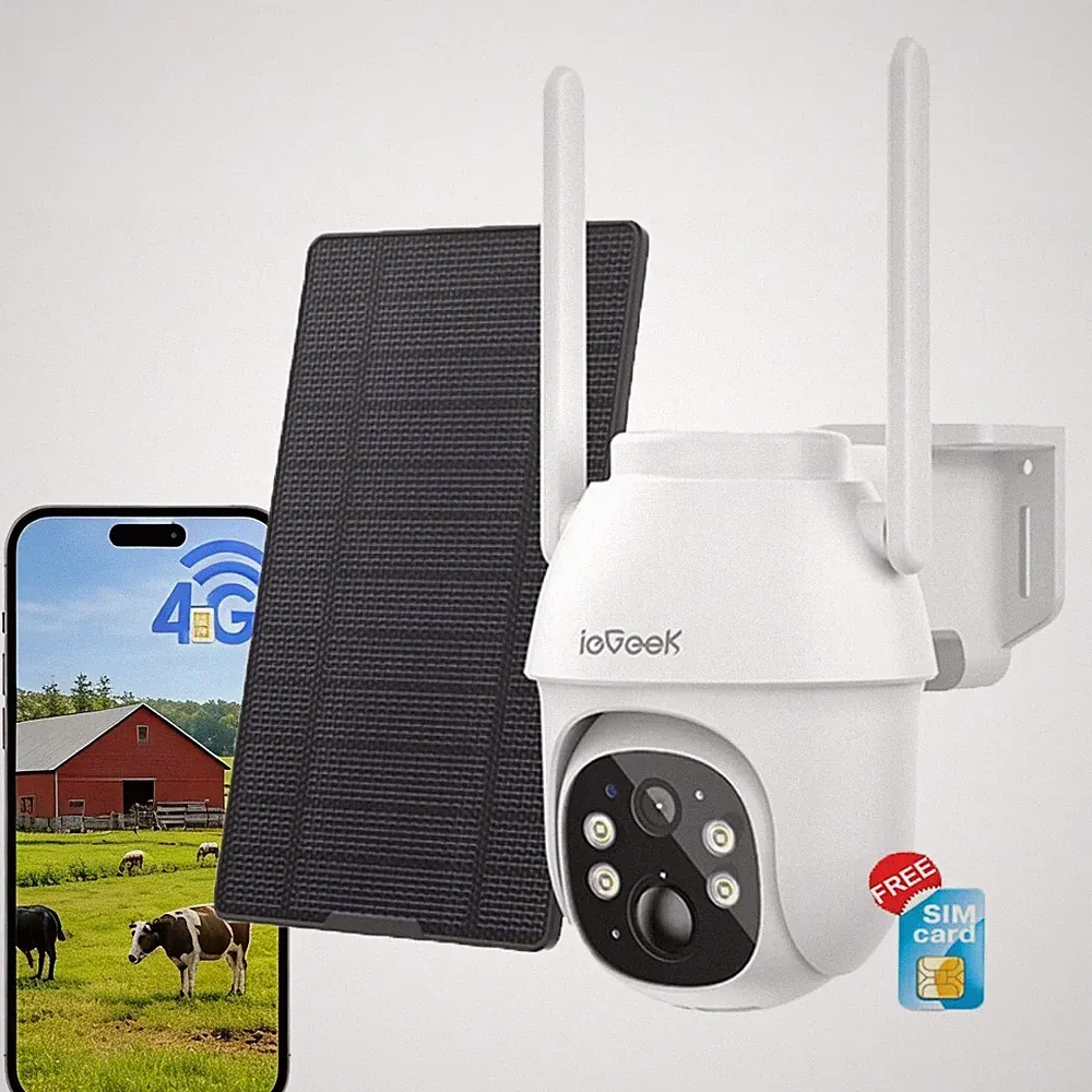 ieGeek 4G LTE Solar Kamera mit SIM
