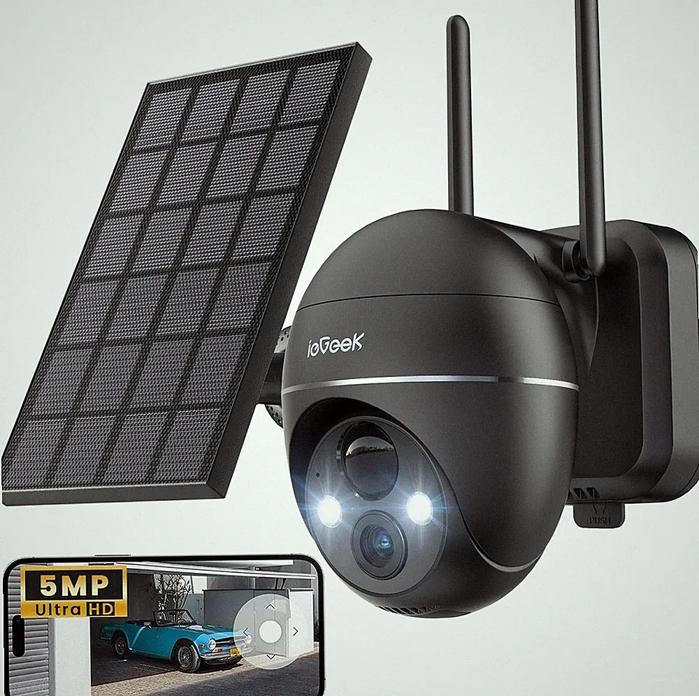 ieGeek 5MP PTZ WLAN Überwachungskamera mit Solarpanel