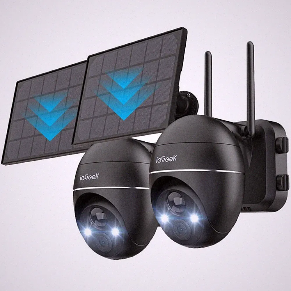 ieGeek 5MP PTZ WLAN Überwachungskamera Solar Aussen H.264 PIR Bewegungssensor