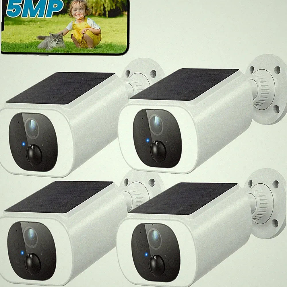 ieGeek 5MP Überwachungskamera Aussen Akku WLAN Nachtsicht PIR Wireless Solar