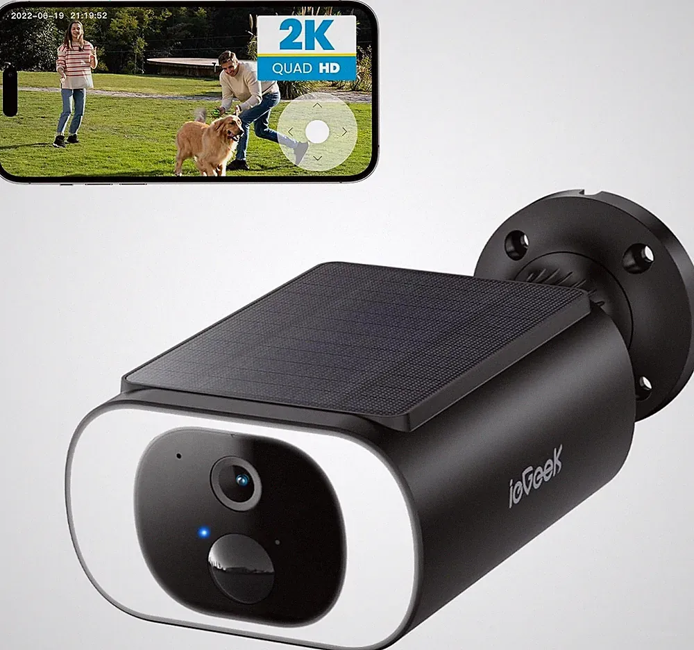 ieGeek Überwachungskamera Aussen Akku & Solar 2K WLAN Kamera Outdoor Kabellos