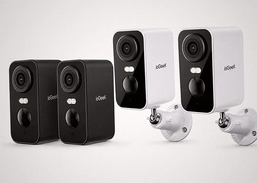 ieGeek Wireless Akku Überwachungskamera 2K WiFi Outdoor CCTV 2er Pack Alexa IP65