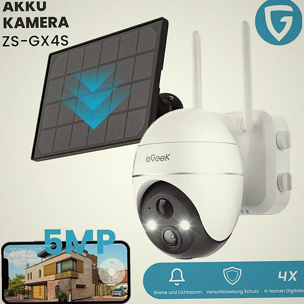 ieGeek ZS-GX4S Solar Überwachungskamera