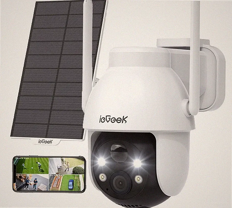 ieGeek ZY-C2 Überwachungskamera 2K Solar Akku WLAN 360° Aussen Nachtsicht IP66