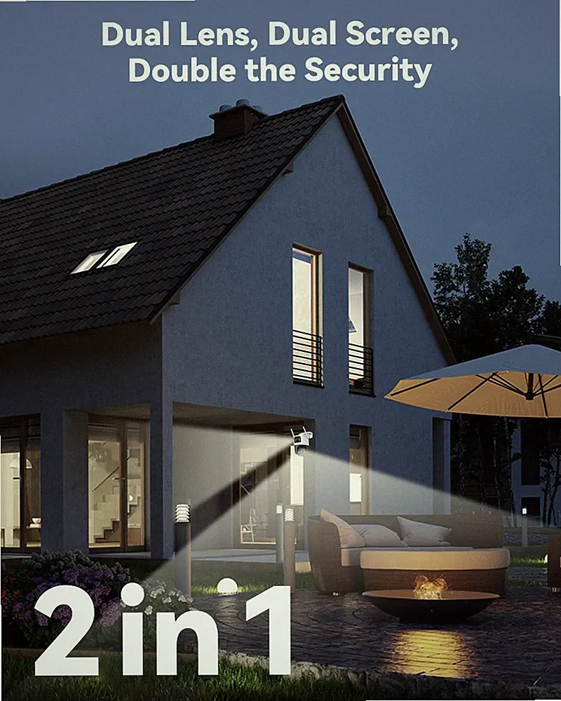 Imou 2-in-1 4K Dual-Objektiv Outdoor Überwachungskamera mit Mensch/Auto Erkennung |...