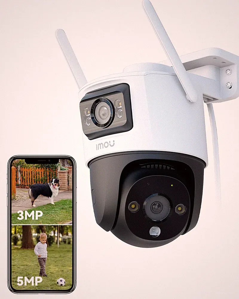 Imou 2 in 1 4K Outdoor Überwachungskamera Dual Lens CCTV Kamera Wireless WLAN