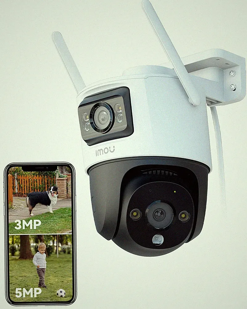 Imou 2-in-1 4K Outdoor Überwachungskamera Dual-Objektiv, CCTV Wireless Wi-Fi...