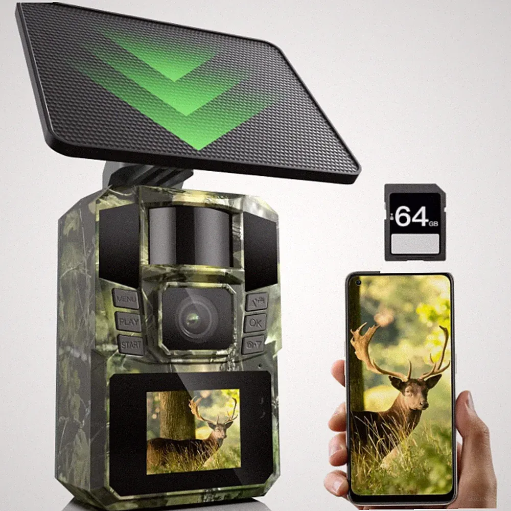 Jagd Überwachungskamera Solar WiFi 4K