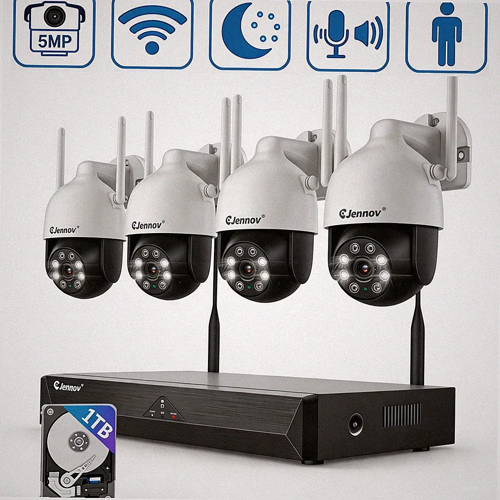 Jennov 5MP WLAN Kamera Set mit NVR