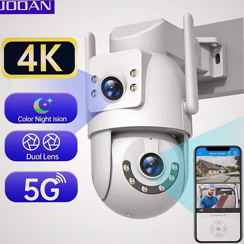 Jooan 4K 8MP HD Wifi PTZ Kamera Outdoor 5G Wifi Dual Lens Überwachungskameras IP Kameras 5X