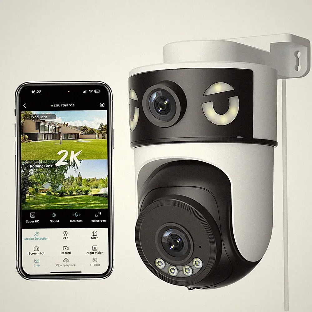 K6Q-1P Überwachungskamera Außen mit 2K Auflösung, WLAN, 2-Wege-Audio, Farbige